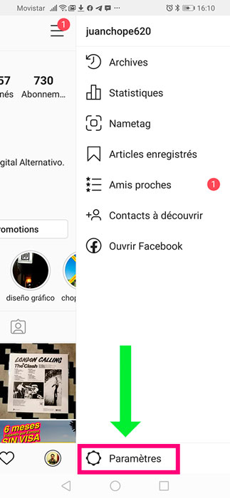 Configuración para verificar perfil de instagram.